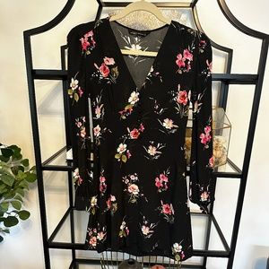 Black Floral Zara Long Sleeve Dress